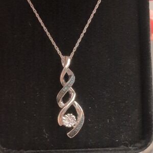 Kay Jewelers Silver Necklace with Blue Accents